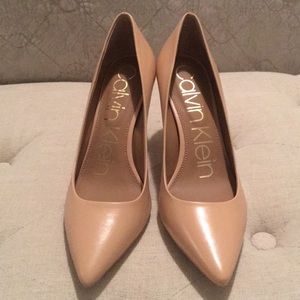 Calvin Klein nude heels. NEVER WORN